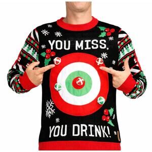 Tipsy Elves MEN'S DRINKING GAME UGLY
CHRISTMAS SWEATER